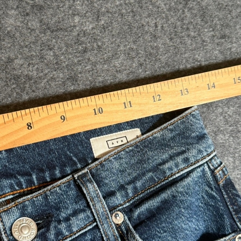 AYR The Secret Sauce Distressed Wide Leg High Rise Jeans Blue Women 25S L.A. - Picture 8 of 12